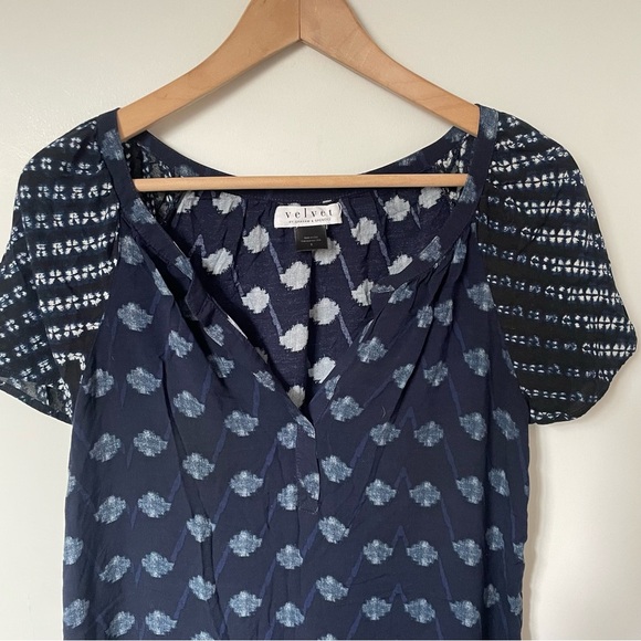 Anthropologie Velvet by Graham & Spencer Shibori Dress Size Small - Picture 7 of 8